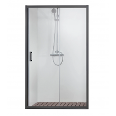 Душевая дверь в нишу AQUATEK AQ ARI RA 12020BL 120х200 см прозрачное стекло раздвижная